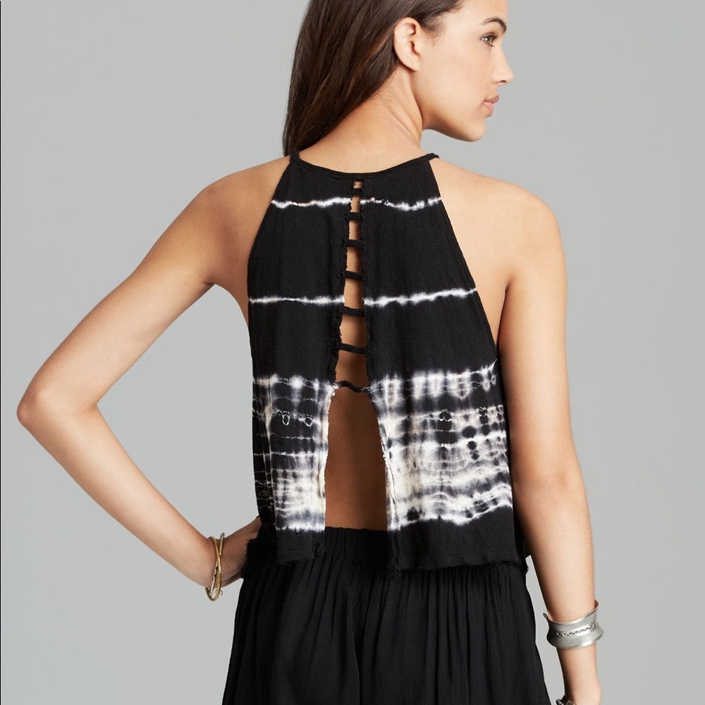 Free people tie dye high neck top